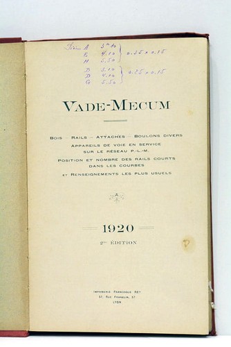 Vade mecum lyon - lyon, 1920