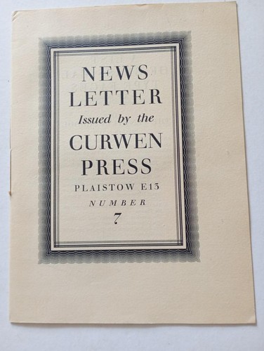 Curwen press newsletter - curwen, no